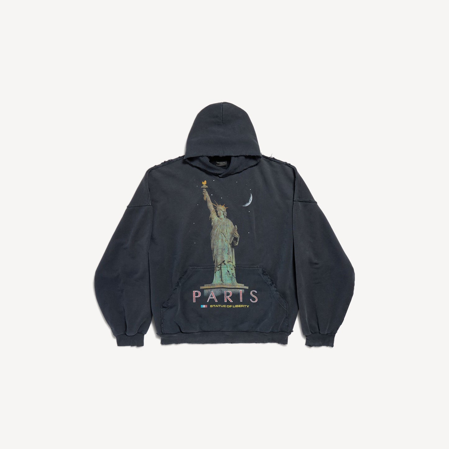 Black hoodie with Statue of Liberty graphic 