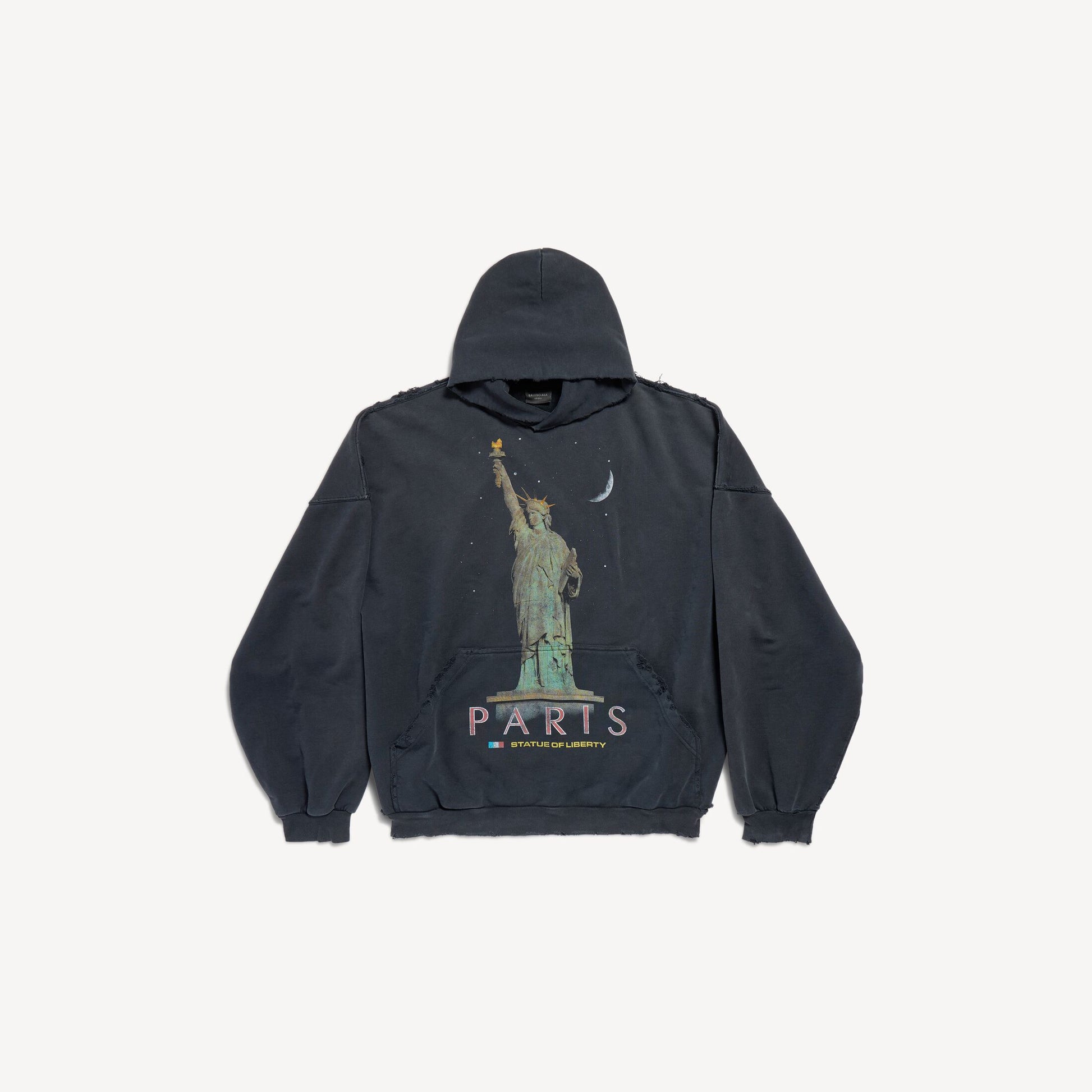 Black hoodie with Statue of Liberty graphic 