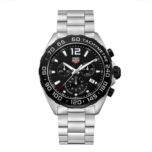 Formula 1 Quartz Men's Black Steel Chronograph, Iconkartshop