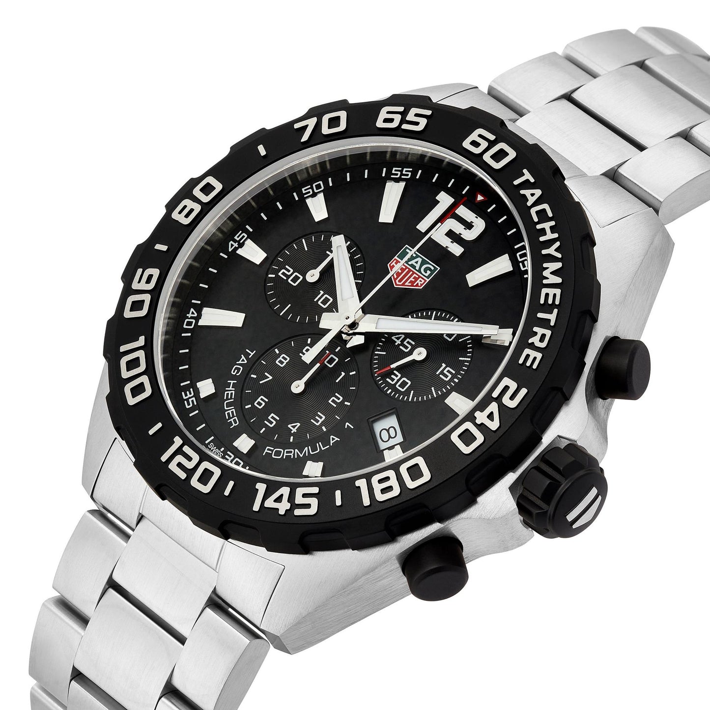 Formula 1 Quartz Men's Black Steel Chronograph 43mm Watch - Iconkartshop