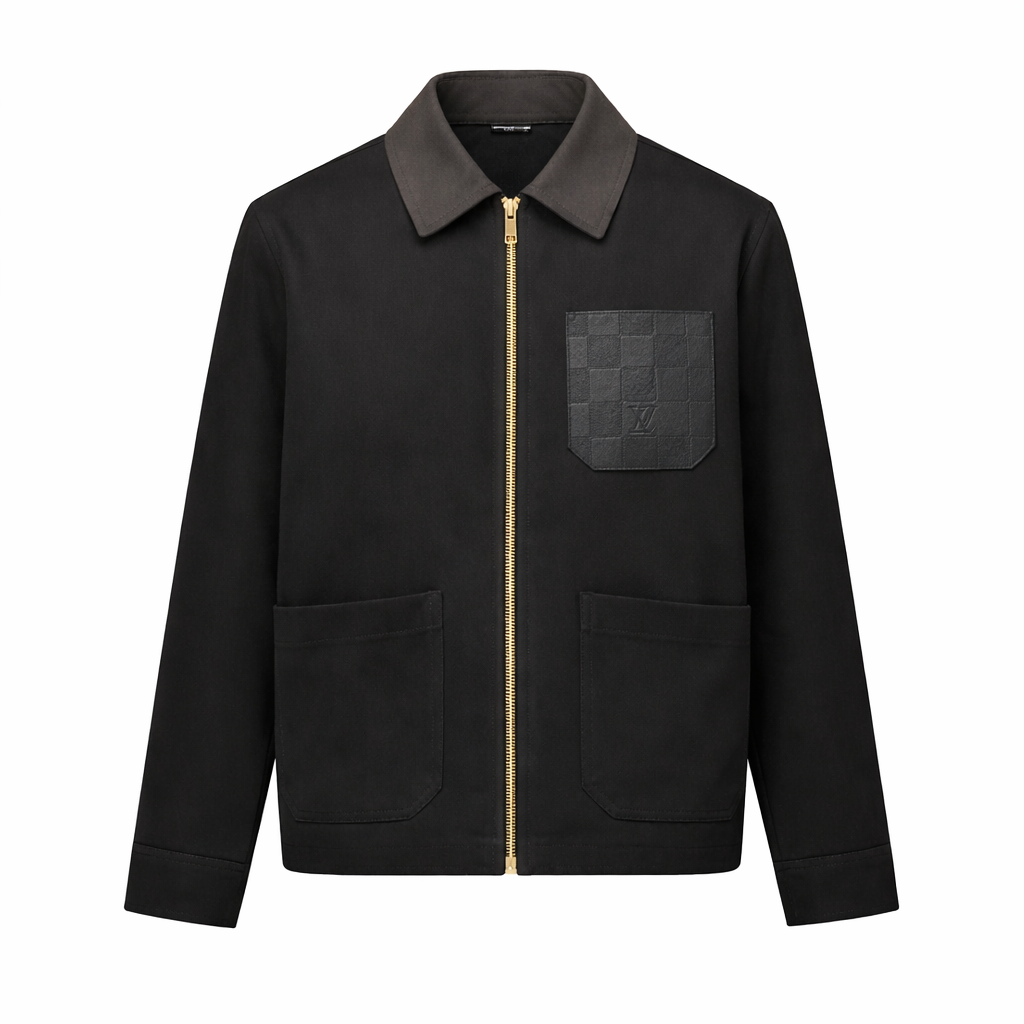Black jacket with a gray collar, Workwear Jacket , iconkart shop