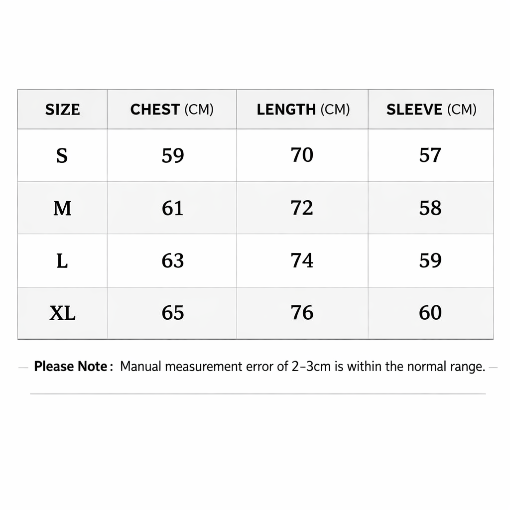 Size chart for black hoodie, Iconkart shop